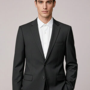 Mens Siena 2 Button Jacket Black