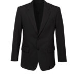 Mens Comfort Wool Stretch 2 Button Classic Jacket Black