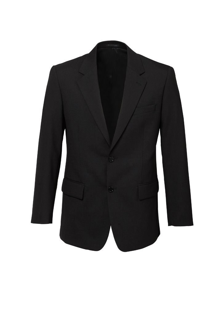 Mens Comfort Wool Stretch 2 Button Classic Jacket Black Mens Comfort Wool Stretch 2 Button Classic Jacket Black
