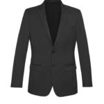 Comfort Wool Stretch Mens Slimline Jacket Charcoal