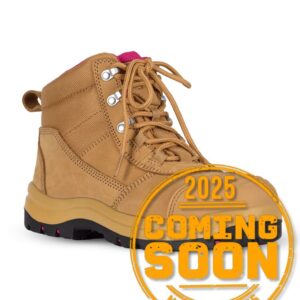 JB's Ladies Atrax Zip Safety Boot Wheat/Pink