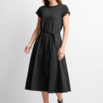 Womens Grace T-Shirt Midi Dress Black