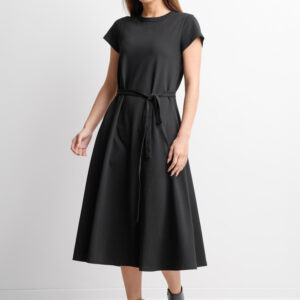 Womens Grace T-Shirt Midi Dress Black