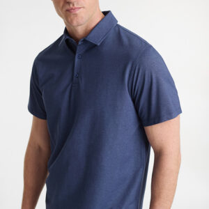 Mens Venture Short Sleeve Polo Denim Blue