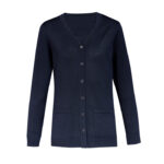 Womens Button Front Knit Cardigan Navy