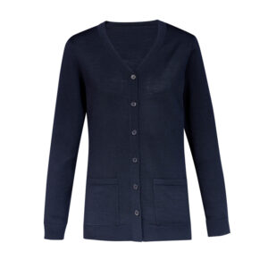 Womens Button Front Knit Cardigan Navy
