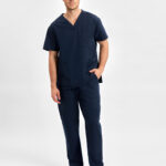Pulse Unisex Straight Leg Scrub Pant Midnight Navy
