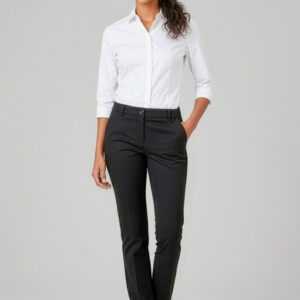 Womens Comfort Waist Straight Leg Pant Black