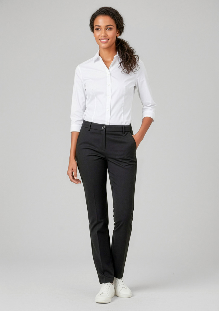 Womens Comfort Waist Straight Leg Pant Black Womens Comfort Waist Straight Leg Pant Black