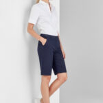 Womens Comfort Waist Cargo Short Navy
