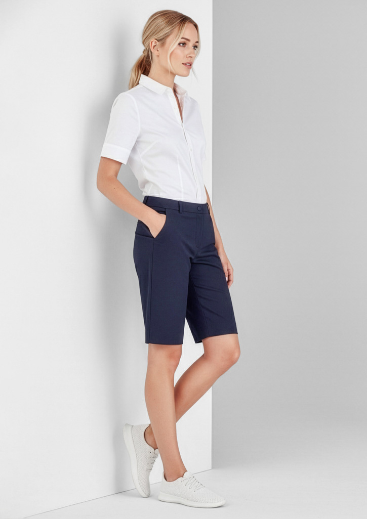 Womens Comfort Waist Cargo Short Navy