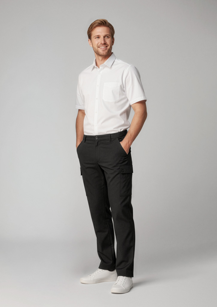 Mens Comfort Waist Cargo Pant Black Mens Comfort Waist Cargo Pant Black