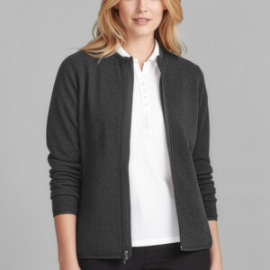 Womens Nova Zip Front Jumper Black Marle