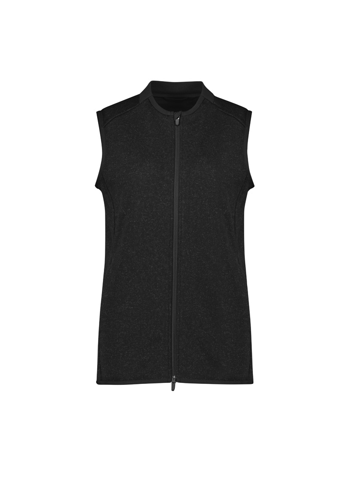 Womens Nova Zip Front Vest Black Marle