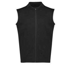 Mens Nova Zip Front Vest Black Marle