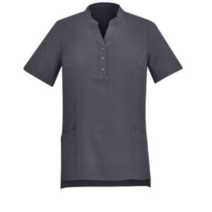 Womens Florence Plain Tunic Charcoal