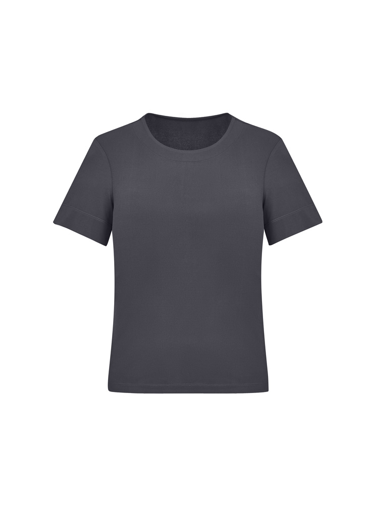 Womens Marley Short Sleeve Jersey Top Charcoal