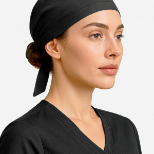 Reversible Unisex Scrub Cap Black