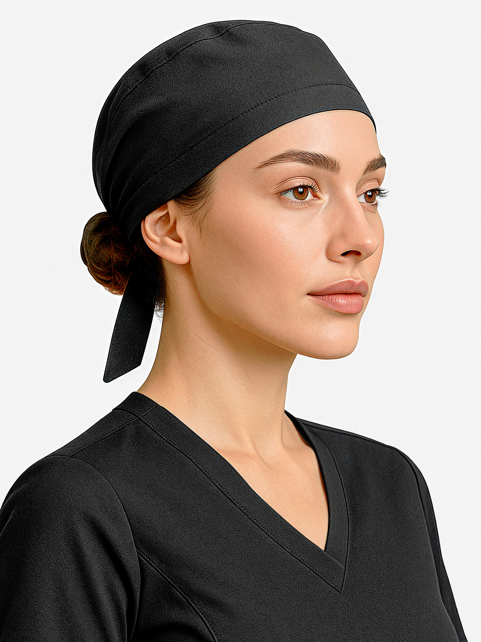 Reversible Unisex Scrub Cap Black