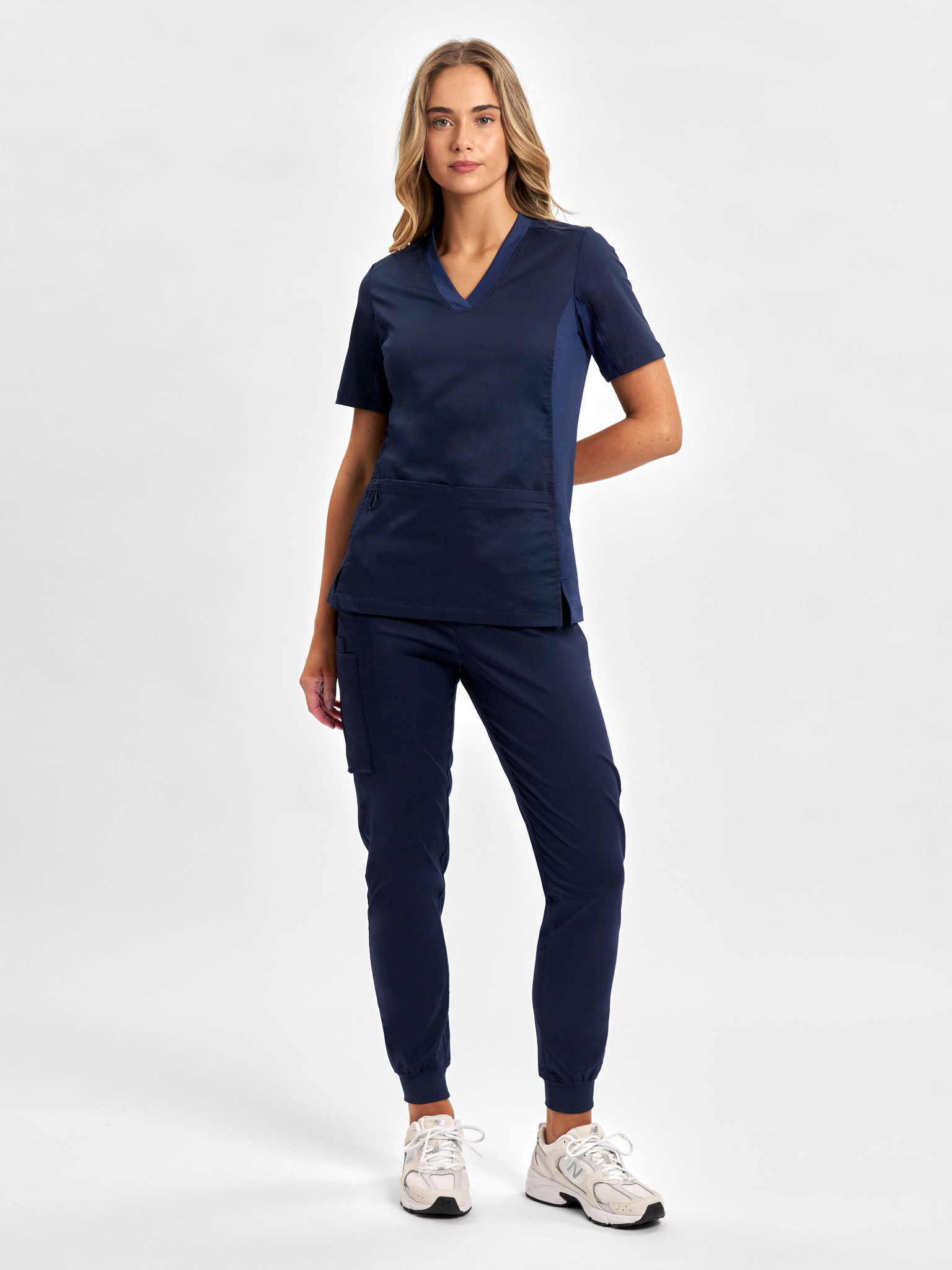 Riley Womens Slim Leg Jogger Scrub Pant Midnight Navy