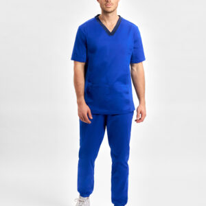 Riley Mens Slim Leg Jogger Scrub Pant Electric Blue