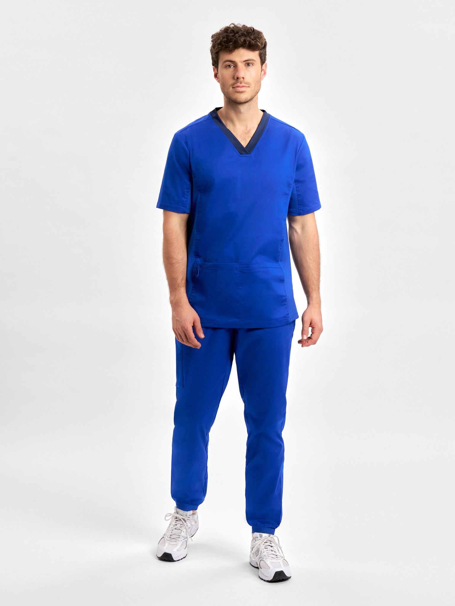 Riley Mens Slim Leg Jogger Scrub Pant Electric Blue Riley Mens Slim Leg Jogger Scrub Pant Electric Blue