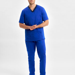 Riley Mens Straight Leg Scrub Pant Electric Blue