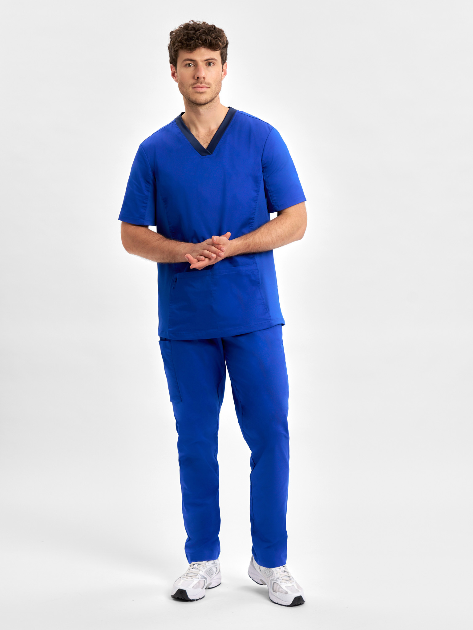 Riley Mens Straight Leg Scrub Pant Electric Blue