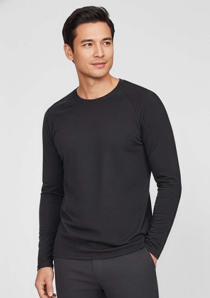 Mens Performance Long Sleeve Tee Black