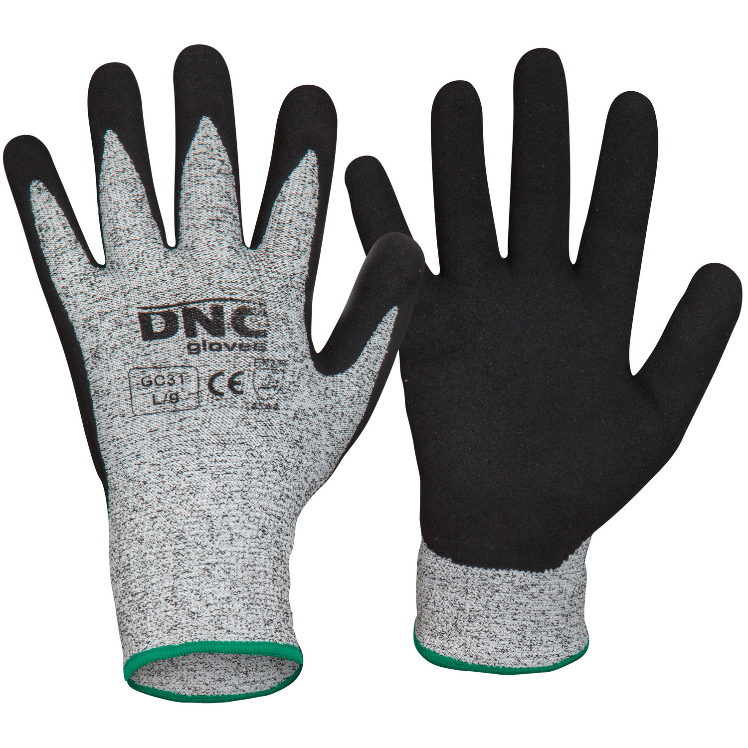 Cut5 - Nitrile Sandy Finish Black/Grey