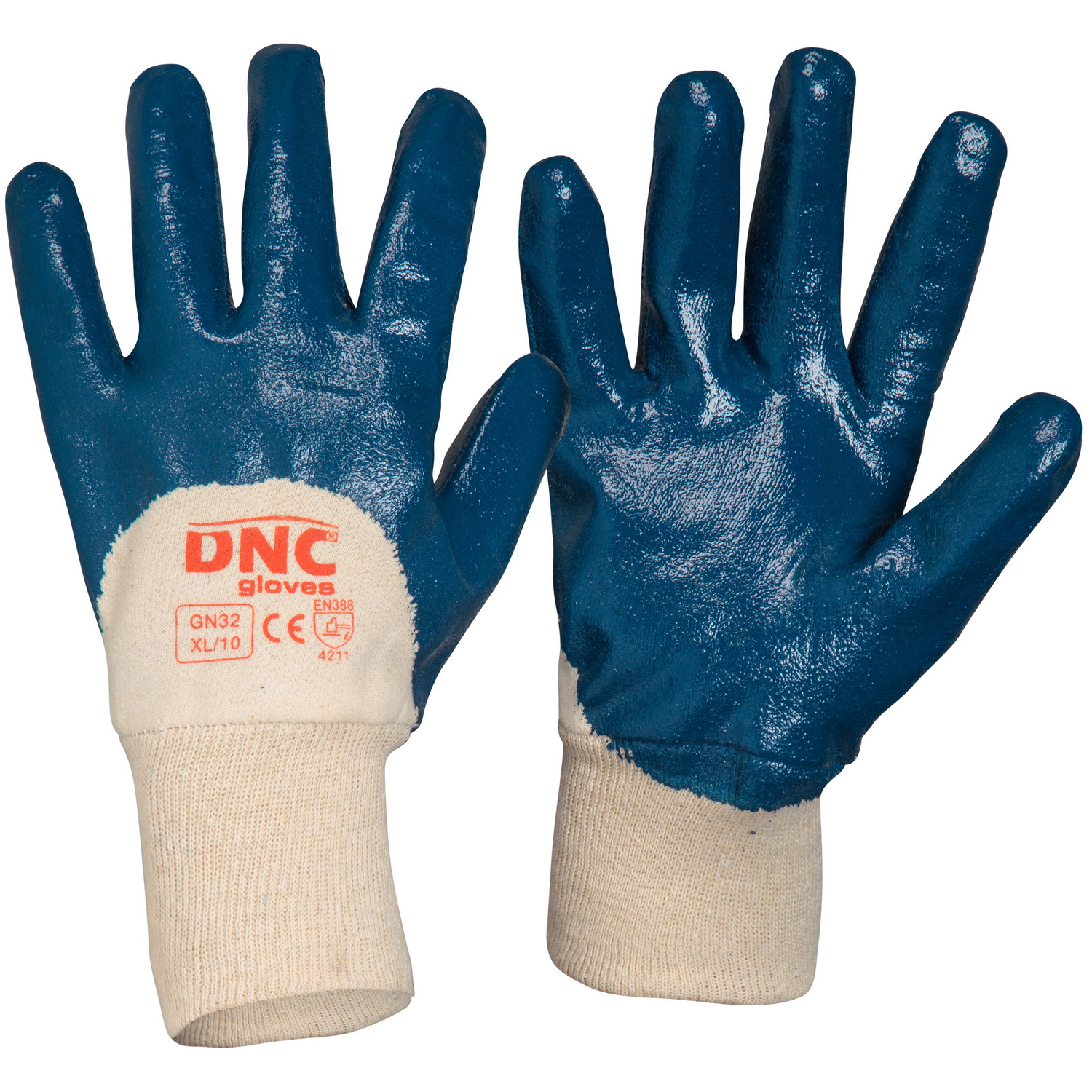 Blue Nitrile 3/4 Dip Blue/Nature
