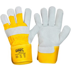 Yellow Premium Grey Leather Glove Yellow/Black