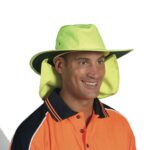 hivis hat with flap Navy