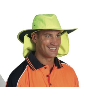 hivis hat with flap Navy