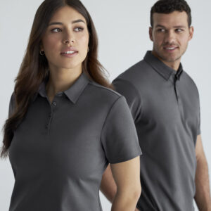 Womens Lotus Short Sleeve Polo Charcoal