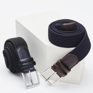 Unisex Casual Belt Navy/Brown