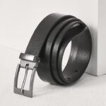 Mens Leather Belt Black