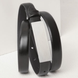 Womens Leather Belt Black