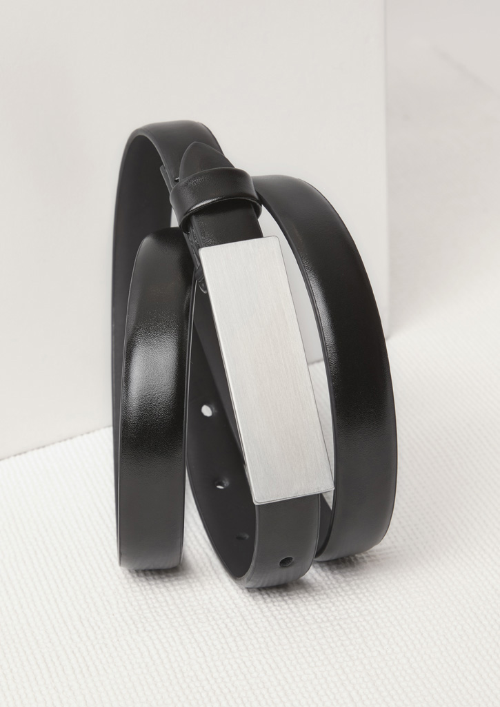 Womens Leather Belt Black