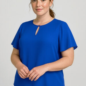 Womens Vienna Short Sleeve Blouse Cobalt