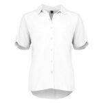 Womens Dahlia Short Sleeve Blouse White