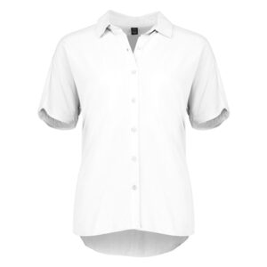 Womens Dahlia Short Sleeve Blouse White