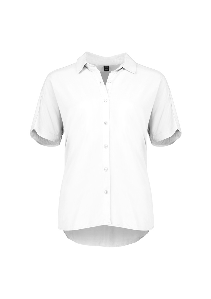 Womens Dahlia Short Sleeve Blouse White Womens Dahlia Short Sleeve Blouse White