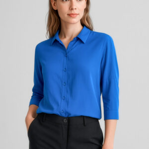 Womens Dahlia 3/4 Sleeve Blouse Cobalt