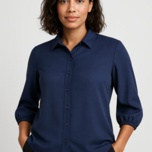 Womens Lucy 3/4 Sleeve Blouse Navy