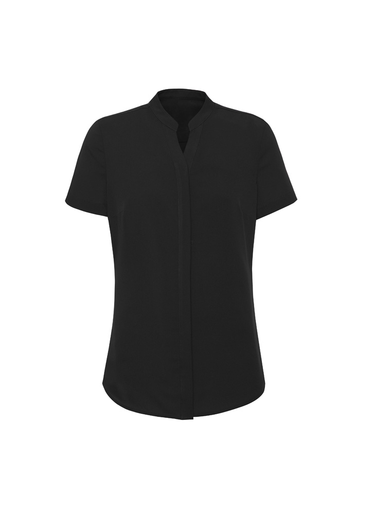 Womens Juliette Short Sleeve Blouse Black