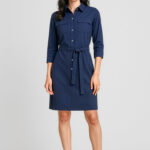 Womens Chloe Dress Navy