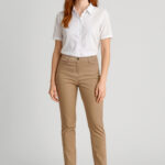 Womens Slim Leg Stretch Chino Pant Desert