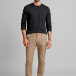 Mens Traveller Tapered Stretch Chino Pant Desert