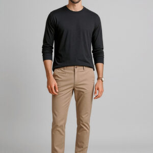Mens Traveller Tapered Stretch Chino Pant Desert